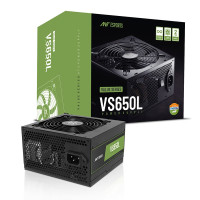 Ant Esports VS650L Value Series Power Supply With 1 x PCIe and 120mm Silent Fan (Black)